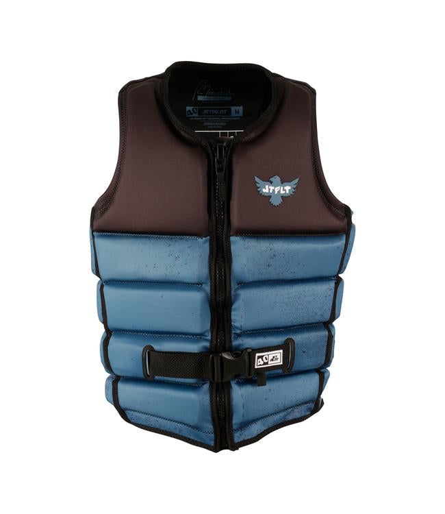 Jetpilot Raph X1 Deep Teal Mens Life Vest front view L50S PFD 3 certified stretch neoprene wakeboard