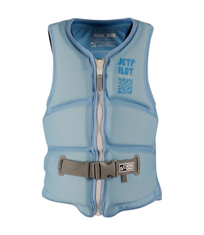 Jetpilot Allure Blue Womens Life Vest front view L50S PFD 3 certified neoprene female-fit vest