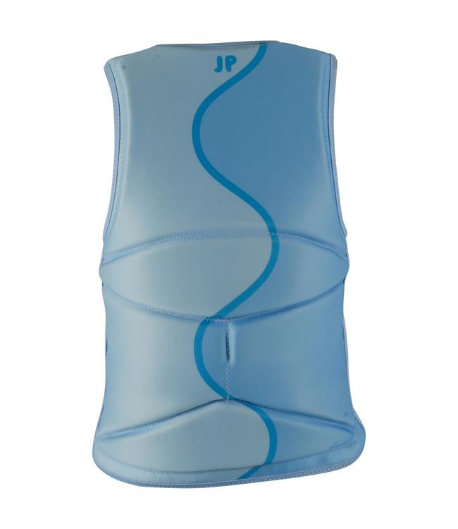 Jetpilot Allure Blue Womens Life Vest side profile showing female-specific wakeboarding fit