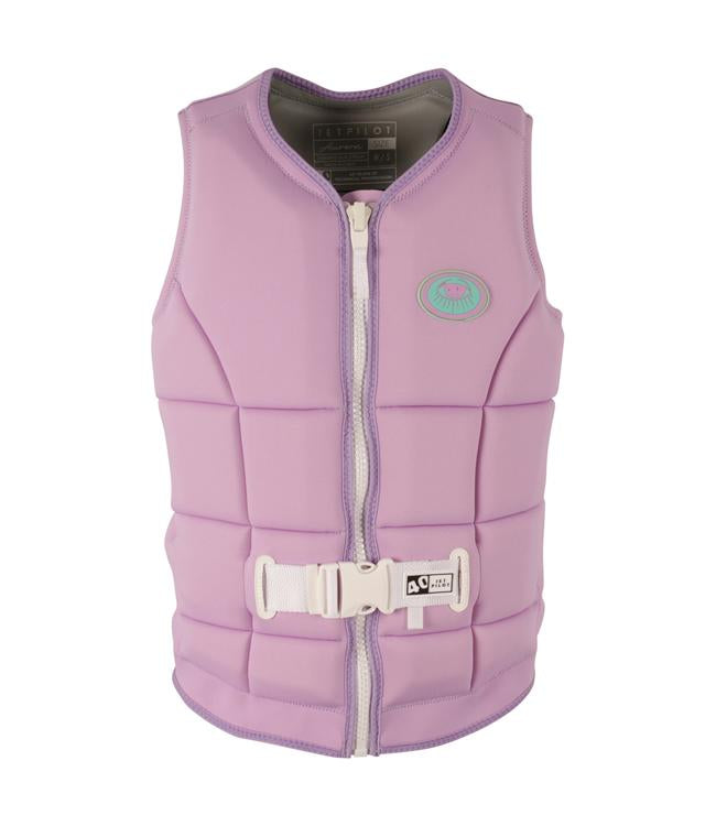 Jetpilot Aurora Purple Womens Life Vest front view L50S PFD 3 certified Ecoprene wakeboard vest