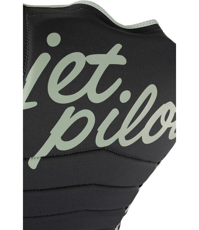 Jetpilot Pacer X1 Charcoal Womens Life Vest alternate angle showing chest panel construction
