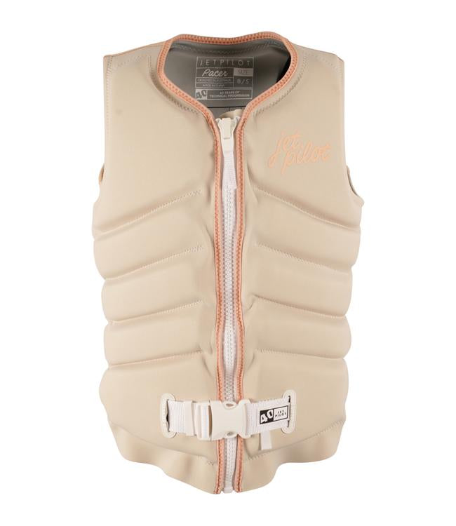 Jetpilot Pacer X1 Off White Womens Life Vest front view L50S PFD 3 certified X1 stretch neoprene