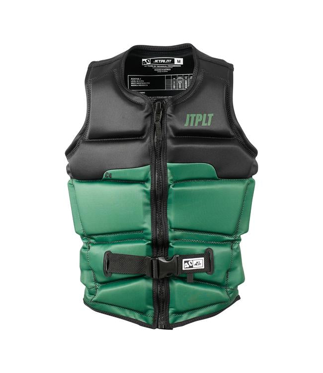 Jetpilot C4 Army Mens Life Vest front view L50S PFD 3 certified Ecoprene wakeboard vest