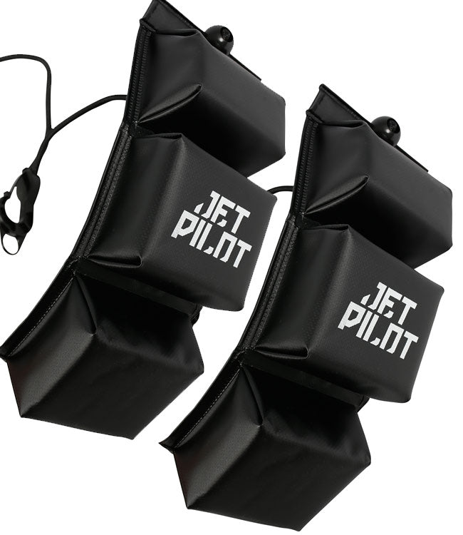 Jetpilot Flexi Fender Pair showing two flexible rubber hull bumpers for bow-and-stern jet ski docking