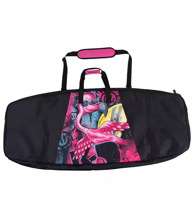 KD Deluxe Miss Mayhem Kneeboard Cover - top view of fully padded womens kneeboard cover with side zipper