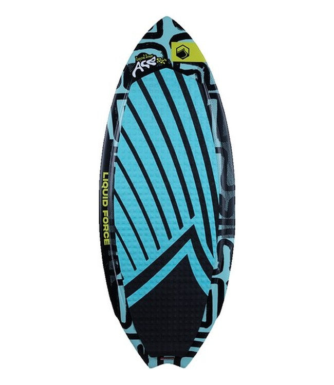Liquid Force Ace Skim Wakesurfer - deck view showing the traction pad layout and skim outline