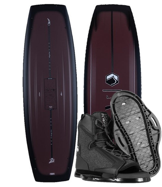 Liquid Force Origin Aero Wakeboard Package with Index boots shown as a complete setup