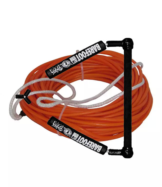 Fly High Barefoot Spectra Rope and Handle Combo - 70ft orange PVC line with 15 inch B223 wake handle