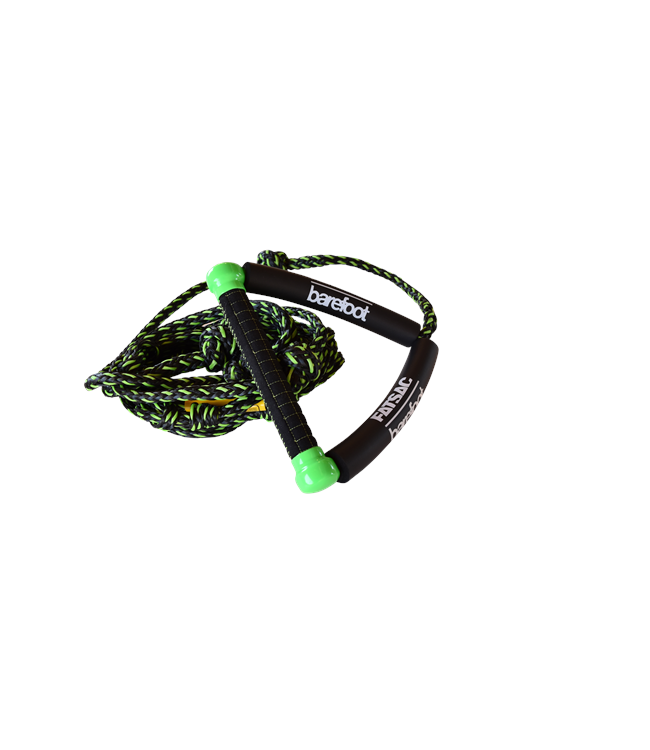 Fatsac Surf Rope and Handle - close detail of stitched suede grip wrap construction on the handle bar