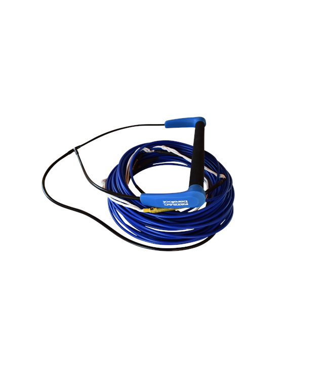 Fatsac Coated Wakeboard Rope & Handle - alternate angle of coated rope and handle bar