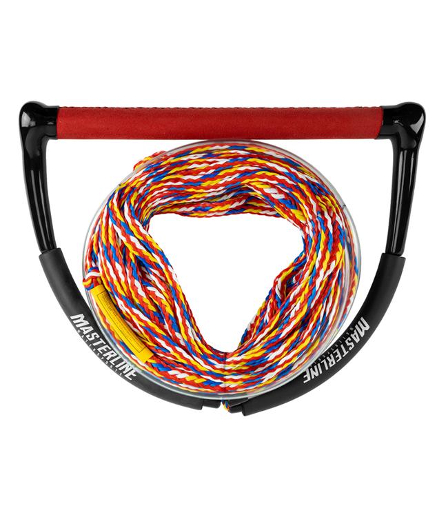 Masterline Foil Rope and Handle - 80ft 3-section poly-pro foil mainline with 14in suede grip handle