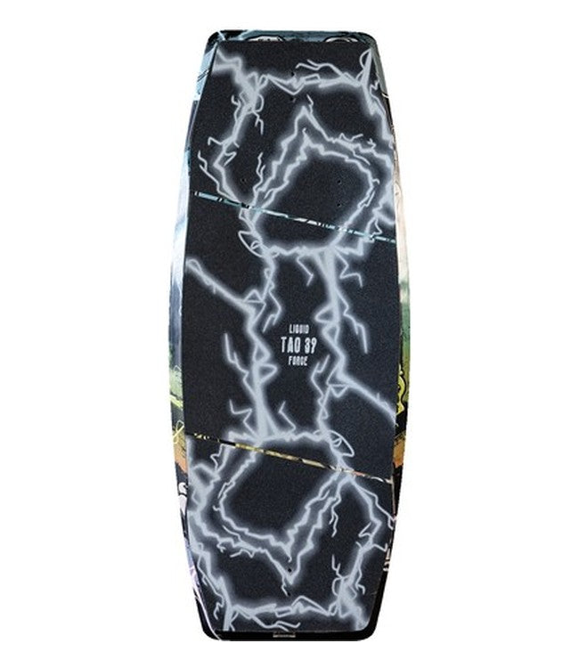 Liquid Force Tao Wakeskate - deck view showing the grip tape layout and kick tail shape