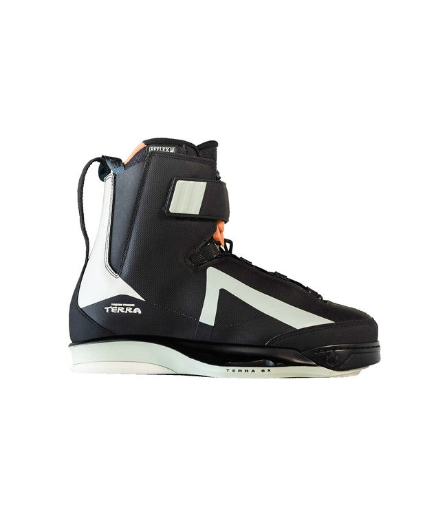 Liquid Force Terra 6X Wakeboard Boots - second studio view of the boot upper and lace closure