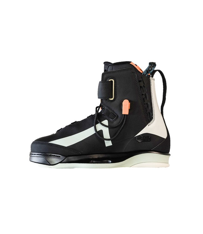Liquid Force Terra 6X Wakeboard Boots - studio view showing the heel and rear pull loop