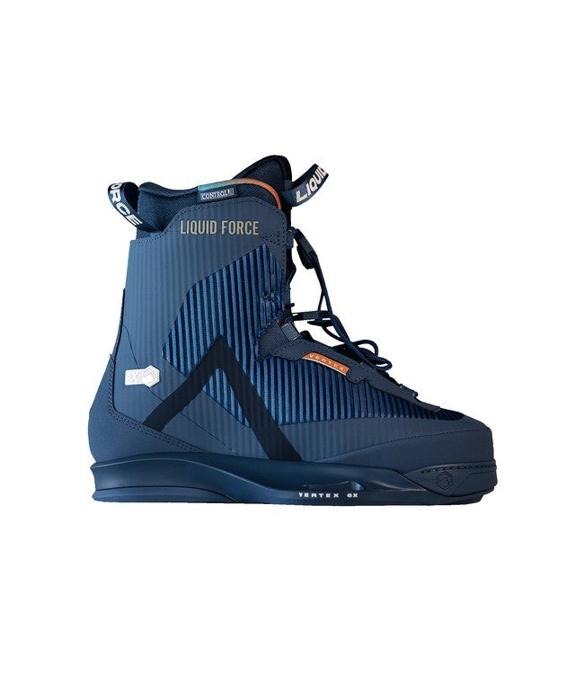 Liquid Force Vertex 6X Wakeboard Boots - second studio view of the upper and lace closure