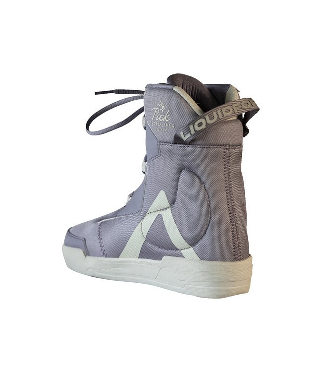 Liquid Force Hook 6X Womens Wakeboard Boots - studio view of the footbed and internal liner