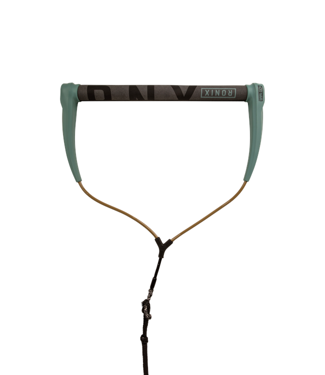 Ronix Envoy Wakeboard Handle - top-down view of 15-inch handle bar with tacky hide grip