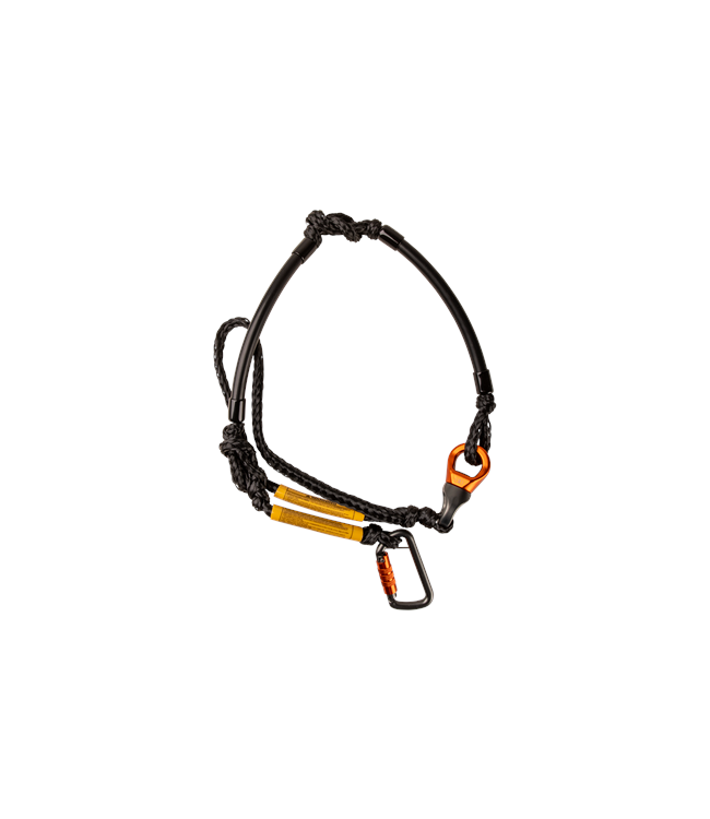 Ronix Bimini Quick Connect Spinner Surf Rope Attachment - top view of 3-section PE rope with spinner section
