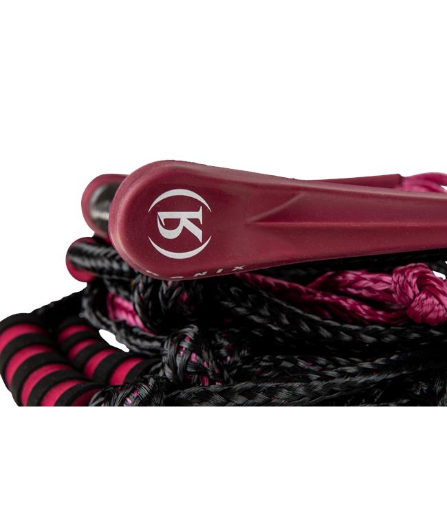 Ronix Womens Silicone Surf Rope and Handle - inset detail of bungee section integrated into mainline