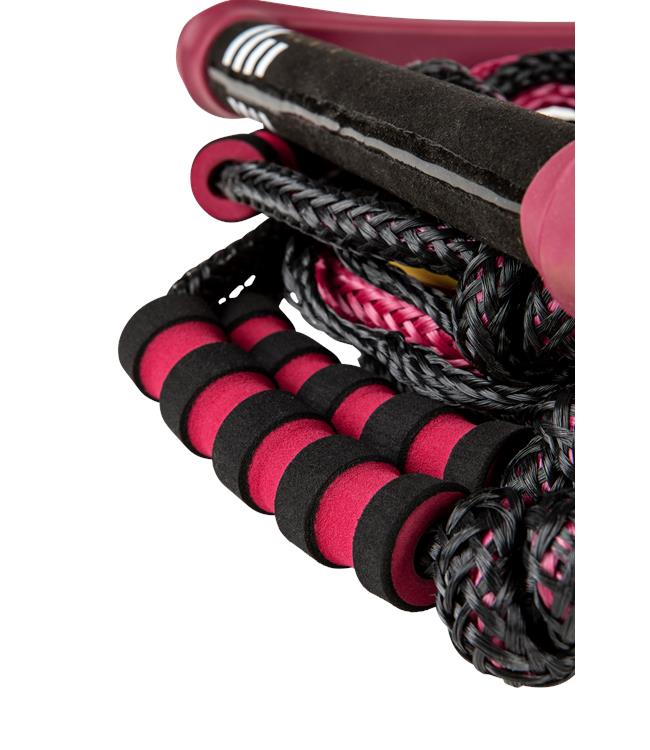 Ronix Womens Silicone Surf Rope and Handle - inset close-up of silicone moulded endcap construction