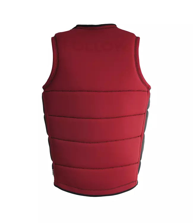 Follow Section L50 Red Mens Life Jacket on a jetski rider during an open-water PWC session