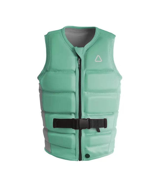 Follow Corp Mint Womens Life Vest - front view of Level 50S certified segmented foam flex panels