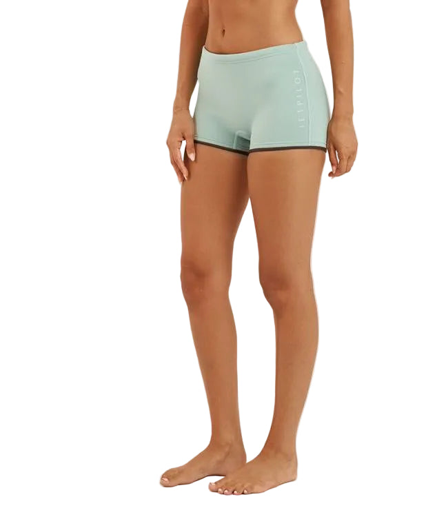 Jetpilot Corp Sage Ladies Neo Shorts 2.5 inch side profile showing female-cut neoprene fit