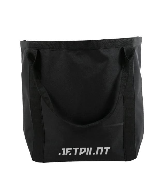 Jetpilot Essentials Blue Tote rear view showing additional zippered pocket and stitching detail
