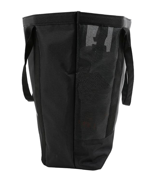 Jetpilot Essentials Blue Tote alternate angle showing exterior pocket and brand panel