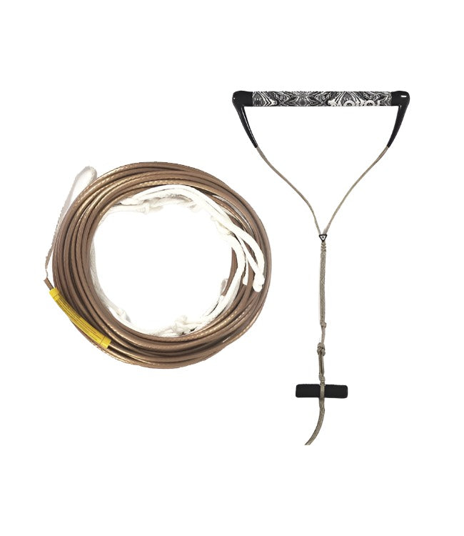Follow Pro Wake Rope & Handle - primary view of complete combo package with mainline and handle