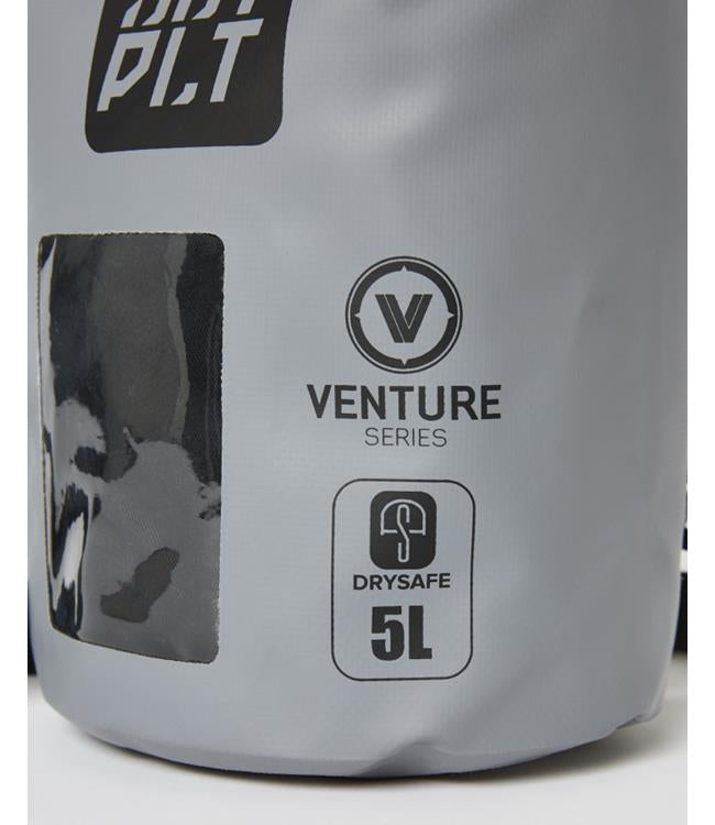 Jetpilot Venture 5L Grey Waterproof Bag detail close-up of the tarpaulin material texture