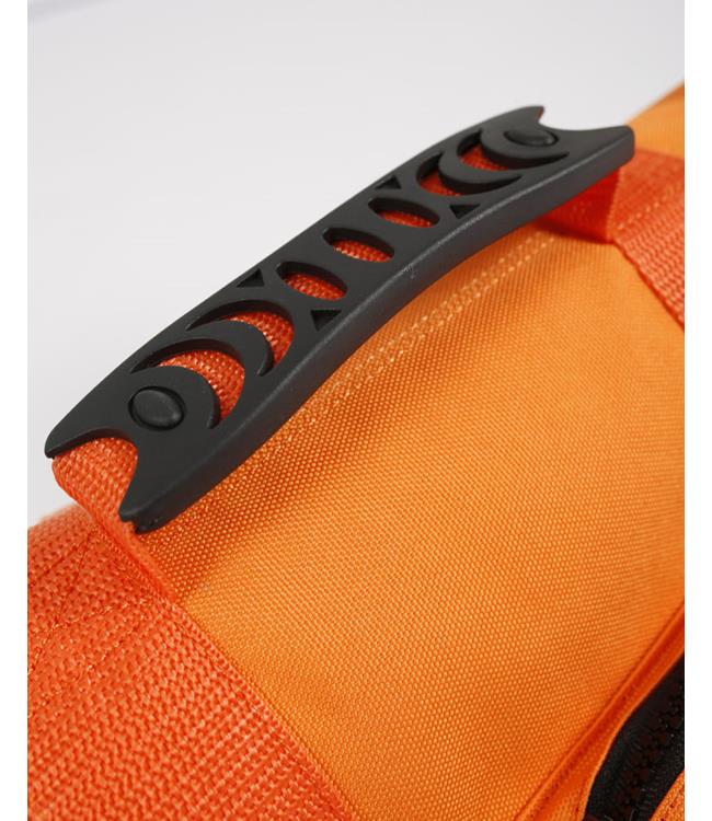 Jetpilot Venture Orange Dog Life Vest back view with reinforced top grab handle for water rescue