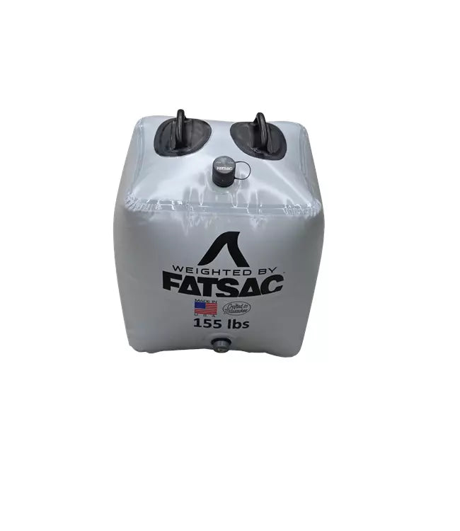 Fatsac Fat Brick Sac grey 16x16x16 inch ballast bag adding 155lb of targeted ballast in any boat space