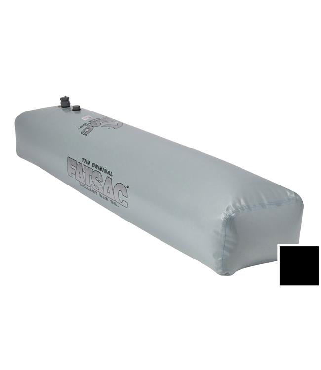 Fatsac Side Sac Ballast Bag Pair black colourway shown standing upright with fill fittings exposed