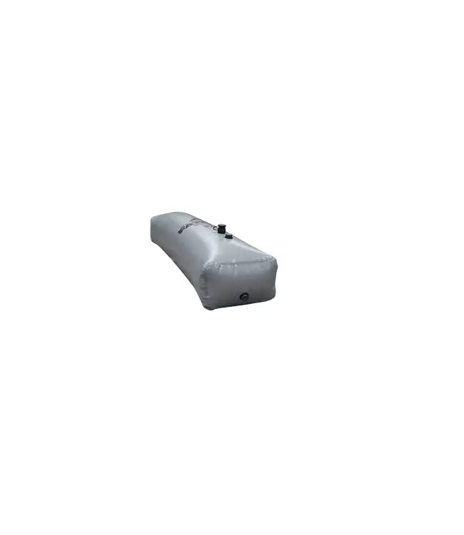 Fatsac Tube Sac grey side angle showing the slim profile suited to narrow boat spaces