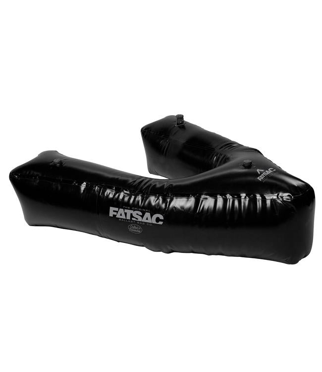 Fatsac Integrated Bow Sac black colourway shown shaped to fit a wakeboat bow compartment