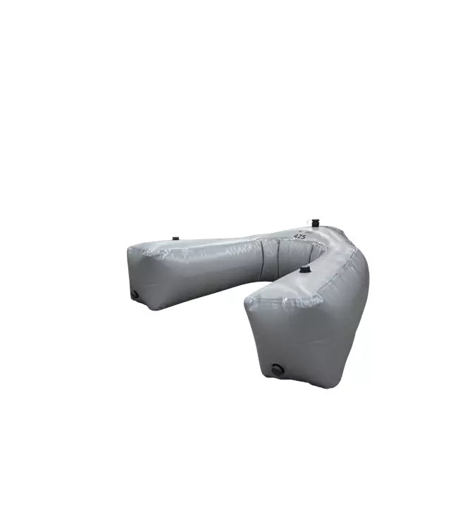 Fatsac Integrated Bow Sac grey detail of the Quick Twist fittings and seam construction