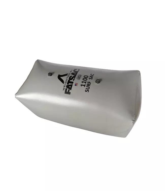 Fatsac Centre 750lb Ballast Bag grey alternate angle showing the bag laid flat with fittings