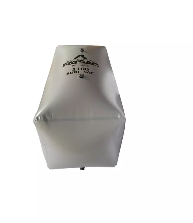 Fatsac Centre 750lb Ballast Bag grey side profile view showing the reinforced seam construction