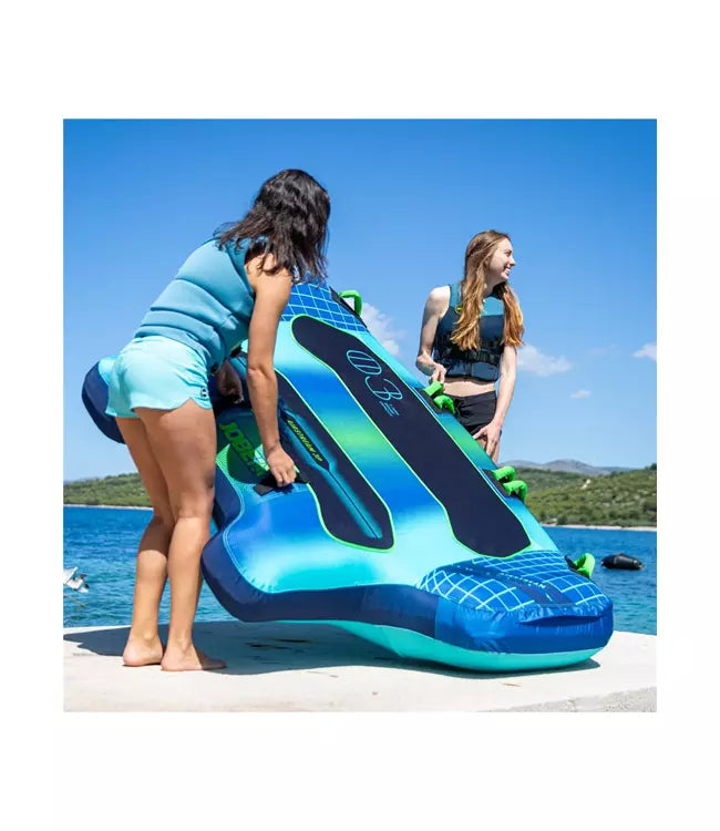 Jobe Airstream 3-person ski tube - close detail of neoprene knuckle guard handle