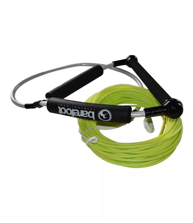 Fly High Barefoot Spectra Floating Rope and Handle Combo - 70ft volt yellow spectra line paired with 15 inch wake handle