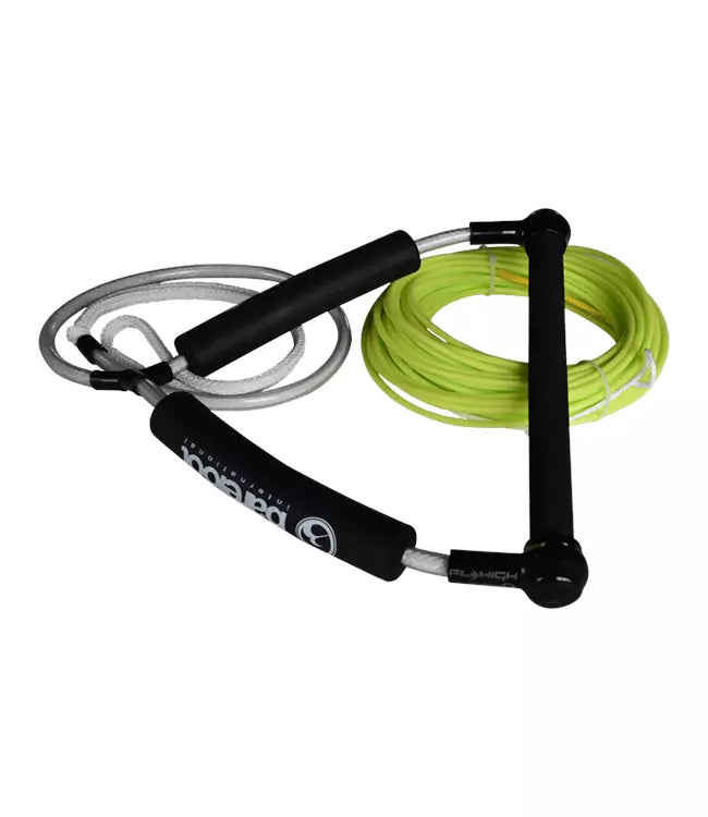Fly High Barefoot Spectra Floating Rope and Handle Combo - alternate view of the volt yellow spectra rope and B223 handle