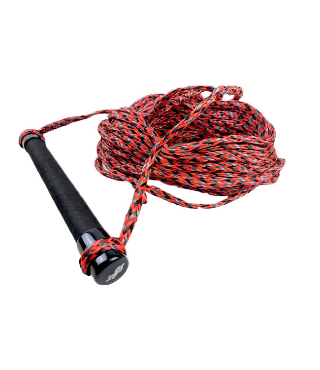 Straightline Recreational Ski Rope & Handle - primary view of the 70ft mainline and 13" long V handle