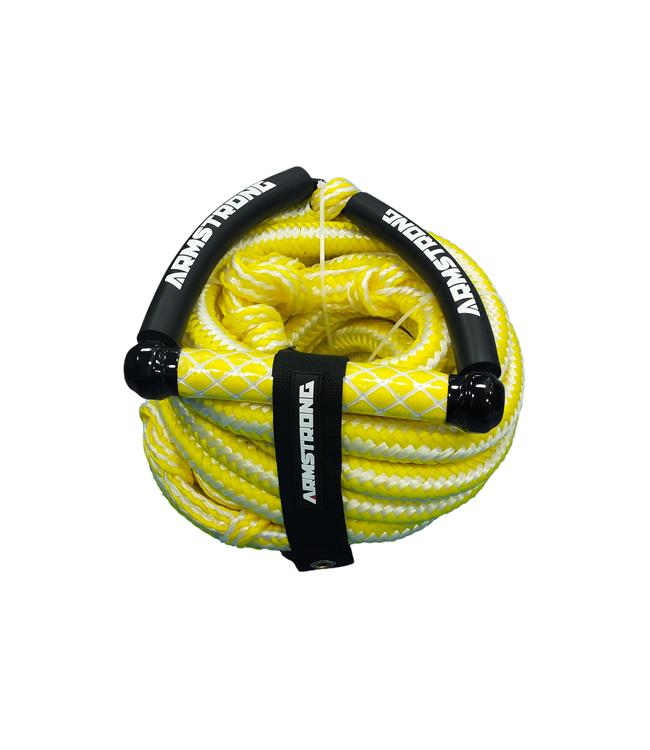 Armstrong Tow Foil Rope in Yellow - high-vis tow rope for foiling, wakesurfing and tow-in surf