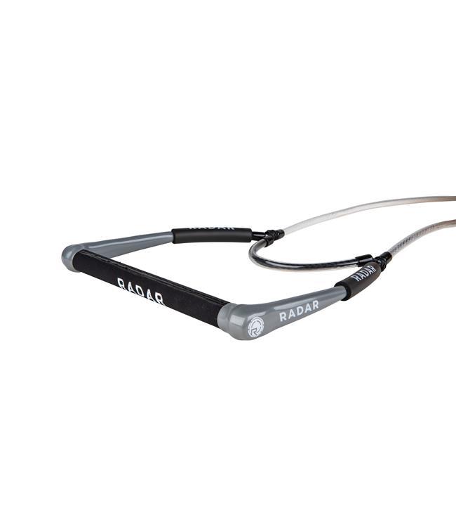 Radar Deep-V Diamond Grip Water Ski Handle - side view of the wide V bridle for easy deep water starts
