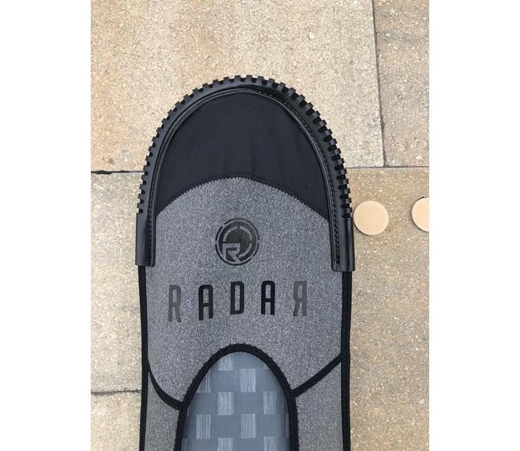 Radar First Layer Neoprene Slalom Ski Sleeve close-up detail — 2mm neoprene construction protecting the ski bevels
