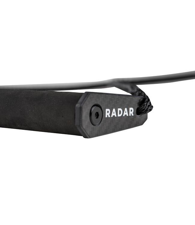 Radar Vapor Carbon Bar Lock 13'' Slalom Handle - close detail of the G10 carbon endcap construction