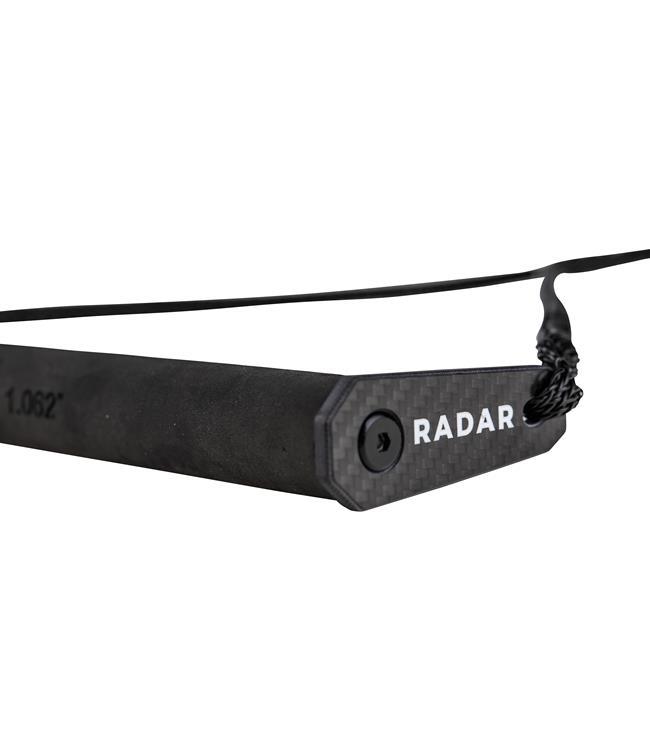 Radar Vapor Carbon Bar Lock 13'' Slalom Handle - close detail of the bar grip surface and finger protector