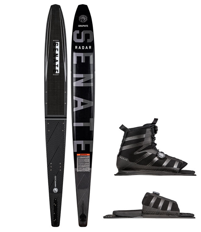 Radar Senate Graphite Slalom Ski with Vector BOA Boot & BOA RTP (2022) - Waterskiers World