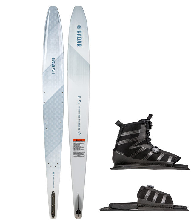 Radar Vapor Pro Build Slalom Ski with Vector BOA Boot & BOA RTP (2022) - White - Waterskiers World
